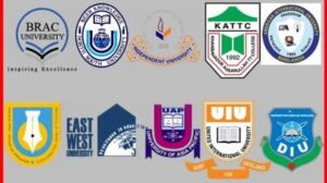 Bracu, nsu, iub, aust, aiub, ulab, ewu, uap, uiu, diu